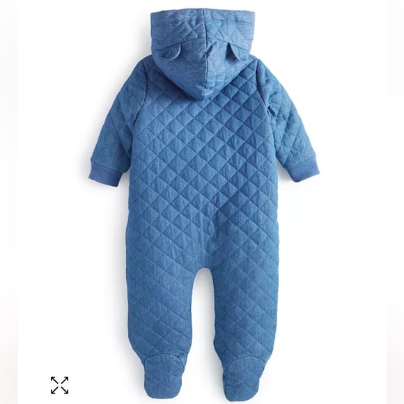 NWT First Impressions Macys Baby Boys Denim Snowsuit Bunting Size 12 Months - Picture 2 of 8
